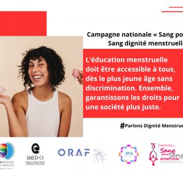 Campagne nationale #Sang pour la dignité menstruelle#